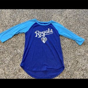 Girls Royals baseball shirt size L 10/12